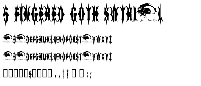 5 Fingered Goth SWTrial font